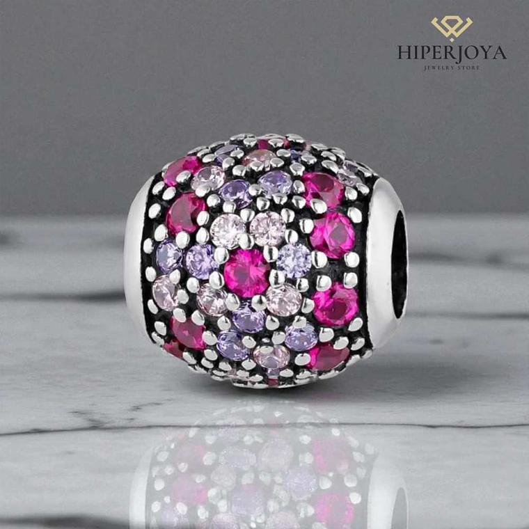 Abalorio destello amatista plata 2