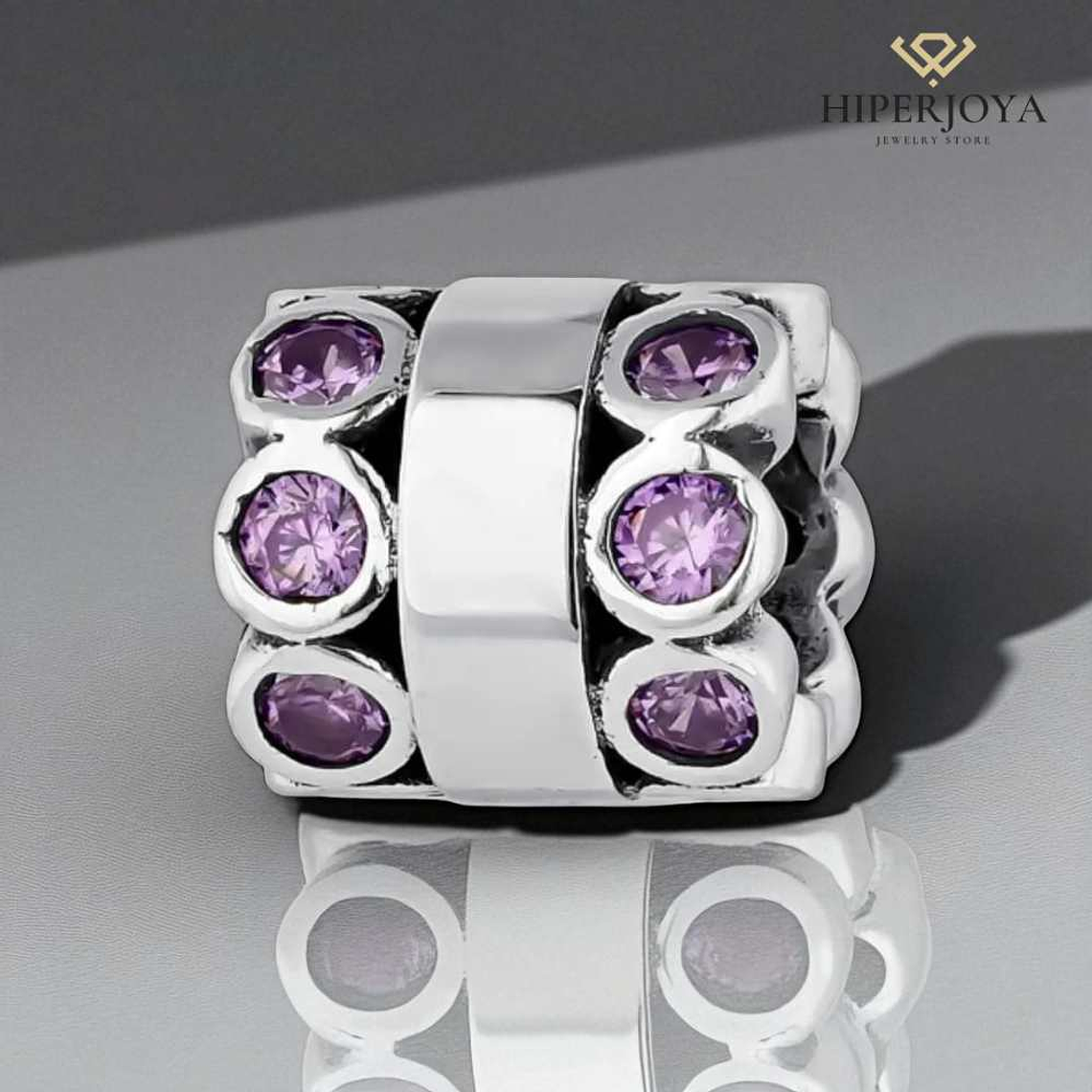 Abalorio senda morado plata 2