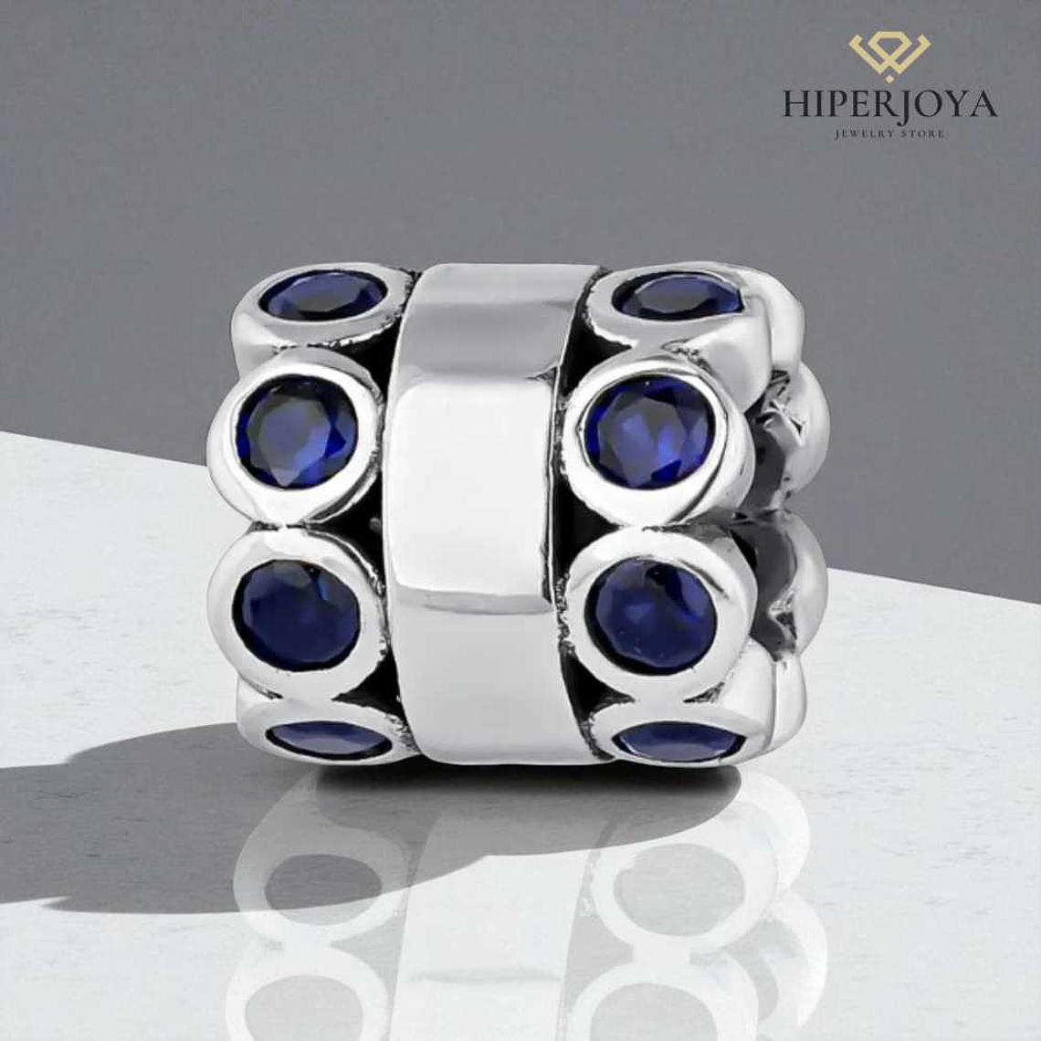 Abalorio senda azul plata 2