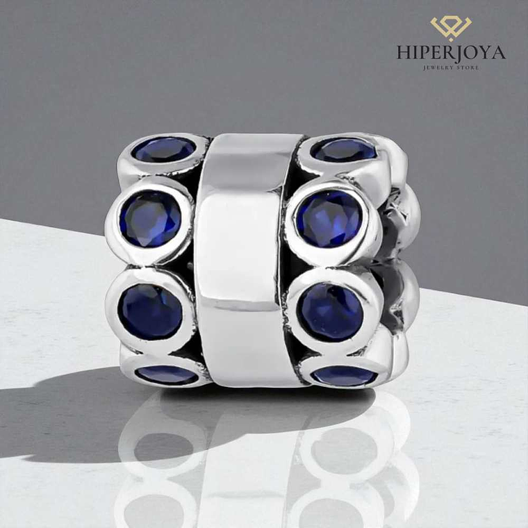 Abalorio senda azul plata 2