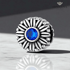 Abalorio sueño azul cristal plata