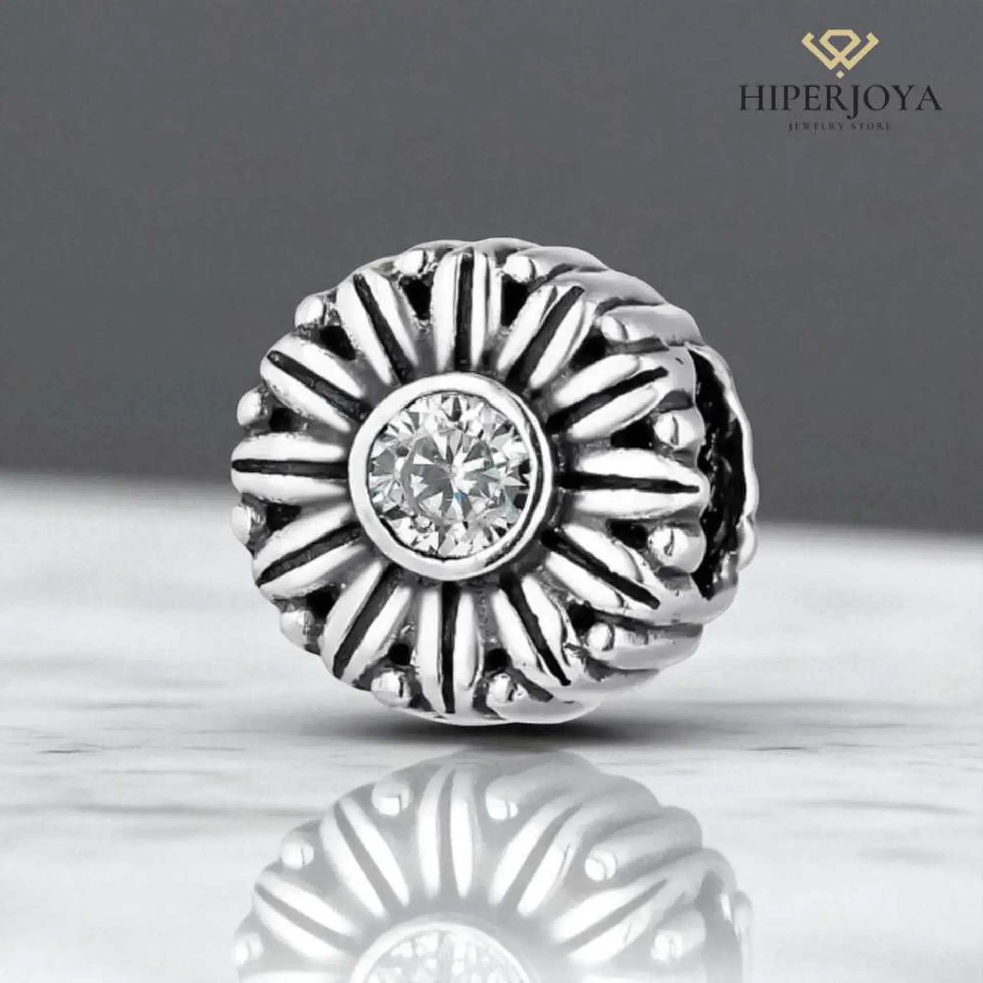 Abalorio sueño cristal plata 2