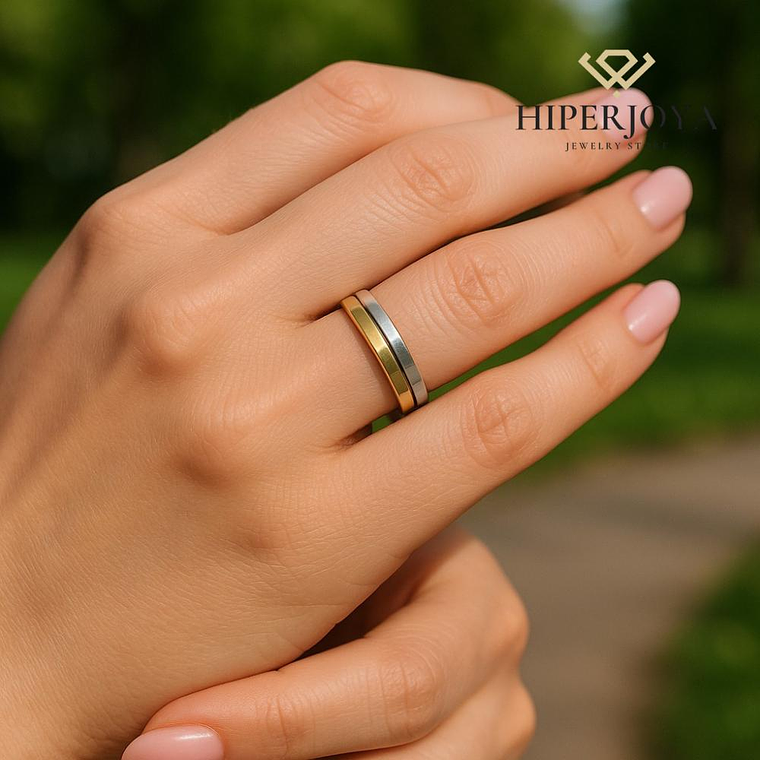 Alianza combinada Oro 4 mm 2