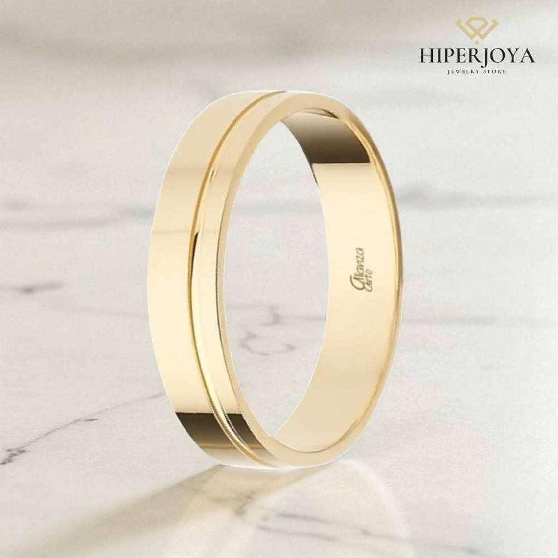 Alianza de Oro amarillo 4.5 mm 3