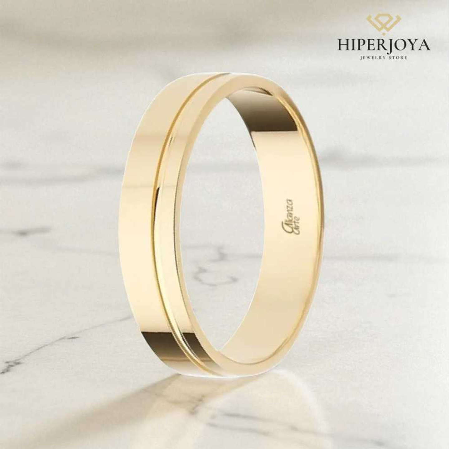 Alianza de Oro amarillo 4.5 mm 3