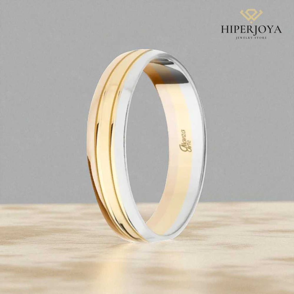 Alianza combinada Oro 4.5 mm 2