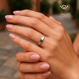 Alianza de Oro blanco 4 mm