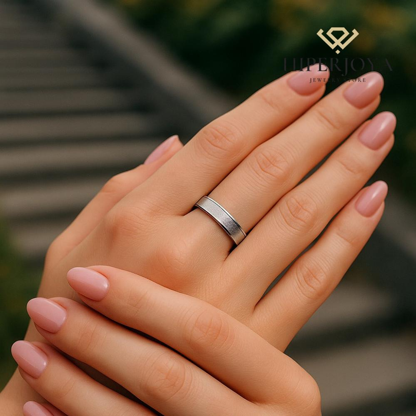 Alianza de Oro blanco 4 mm 2