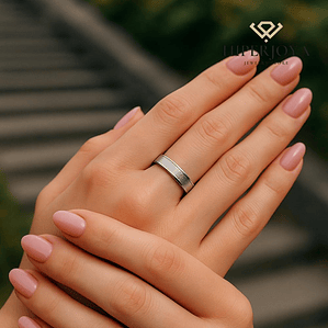 Alianza de Oro blanco 4 mm