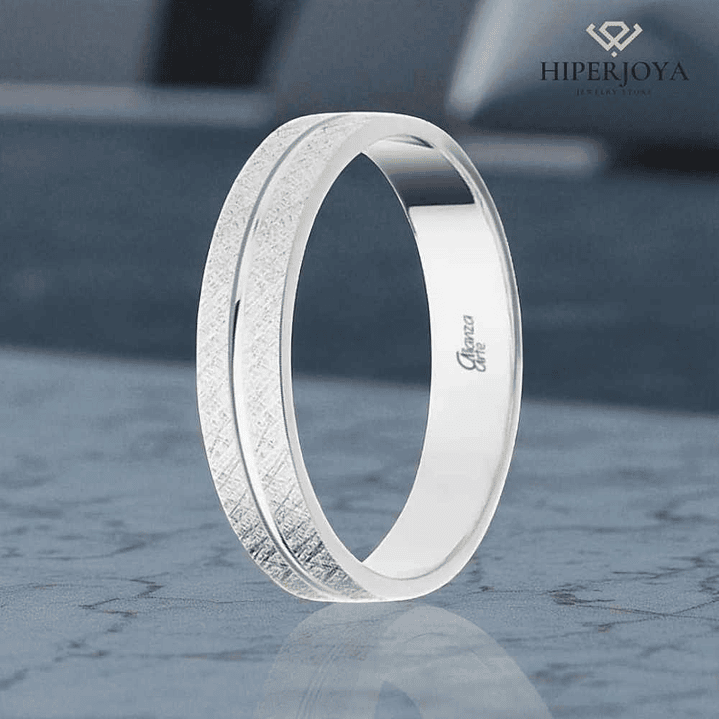 Alianza de Oro blanco 4 mm 3