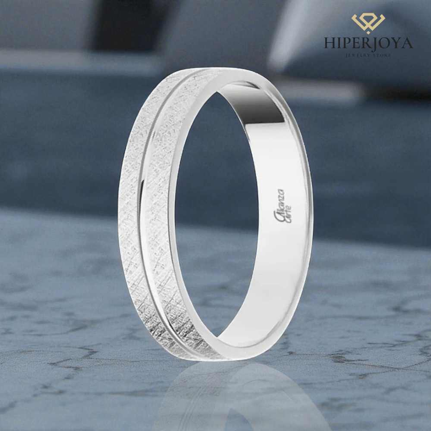 Alianza de Oro blanco 4 mm 3