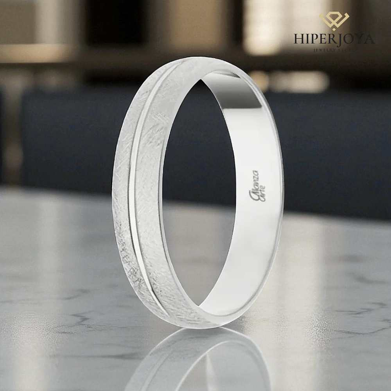 Alianza de Oro blanco 4 mm 2