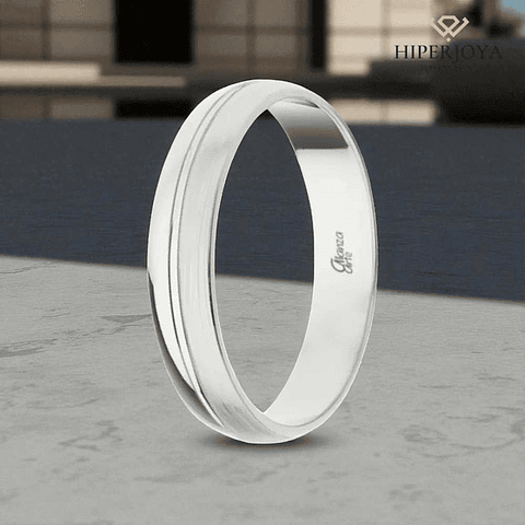 Alianza de Oro blanco 4 mm