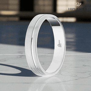 Alianza de Oro blanco 4 mm