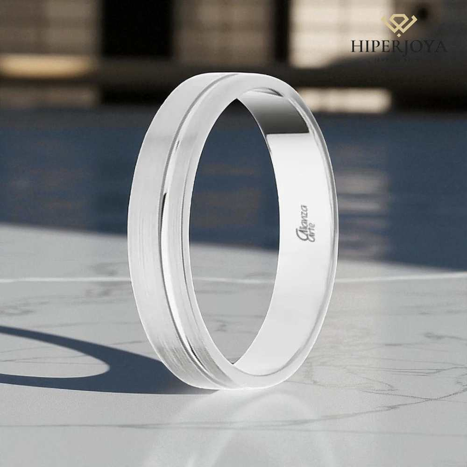 Alianza de Oro blanco 4 mm 2