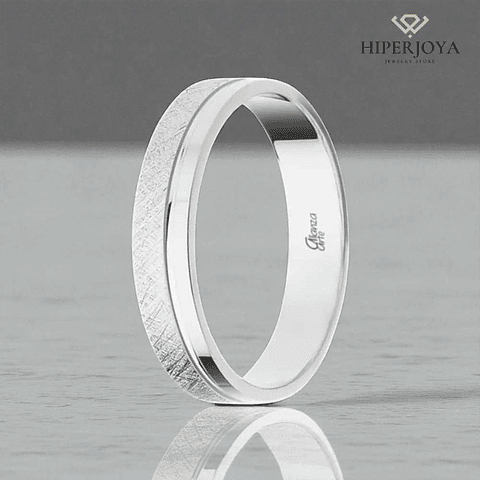 Alianza de Oro blanco 4 mm
