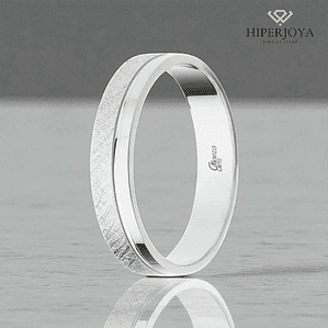 Alianza de Oro blanco 4 mm