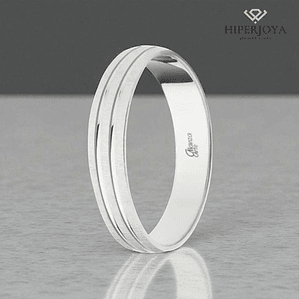 Alianza de Oro blanco 4 mm