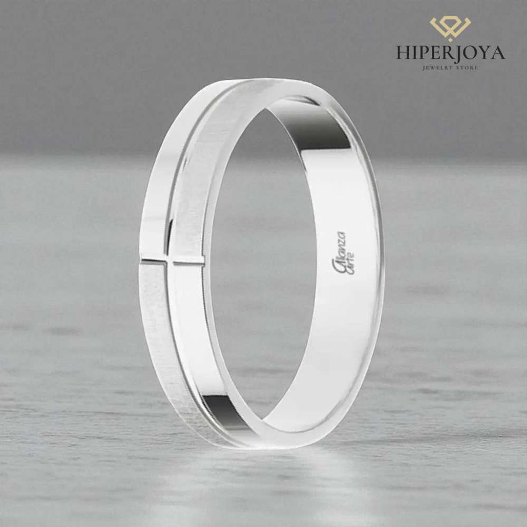 Alianza de Oro blanco 4 mm  2