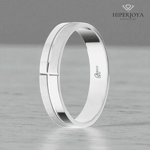 Alianza de Oro blanco 4 mm 