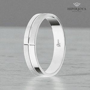 Alianza de Oro blanco 4 mm 