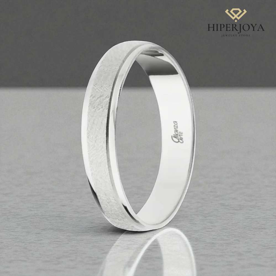 Alianza de Oro blanco 4 mm 3