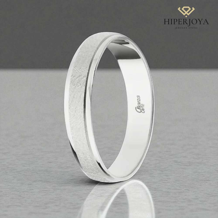 Alianza de Oro blanco 4 mm 3