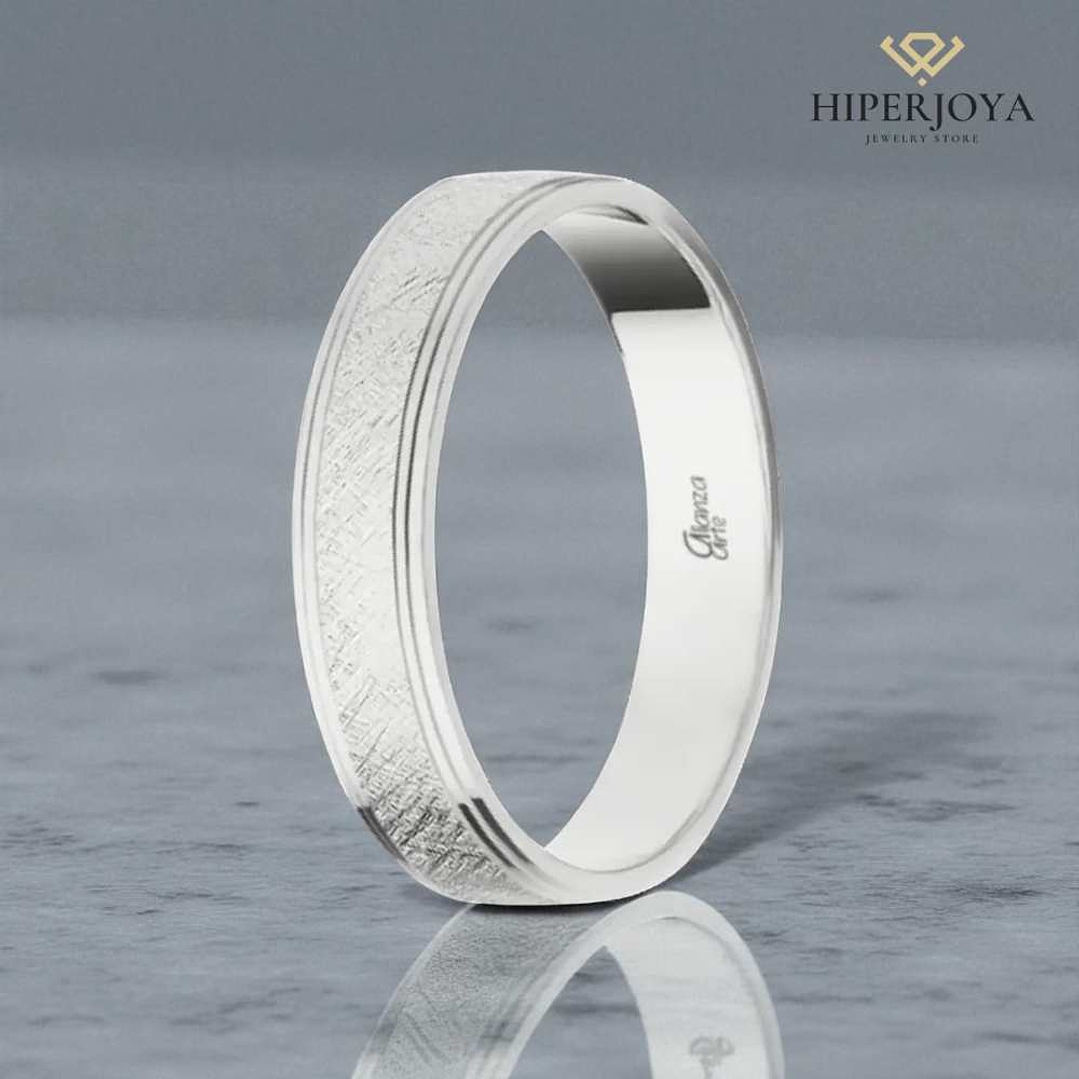 Alianza de Oro blanco 4 mm 3