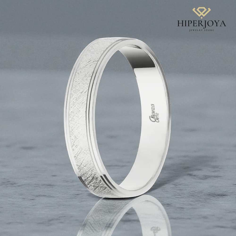 Alianza de Oro blanco 4 mm 3