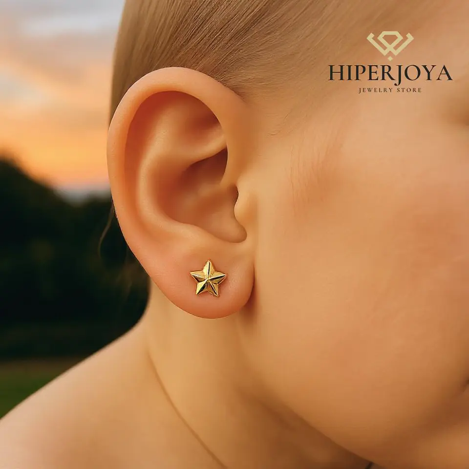 Pendientes estrella oro  2