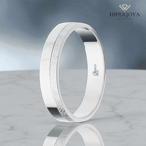 Alianza de Oro blanco 4 mm