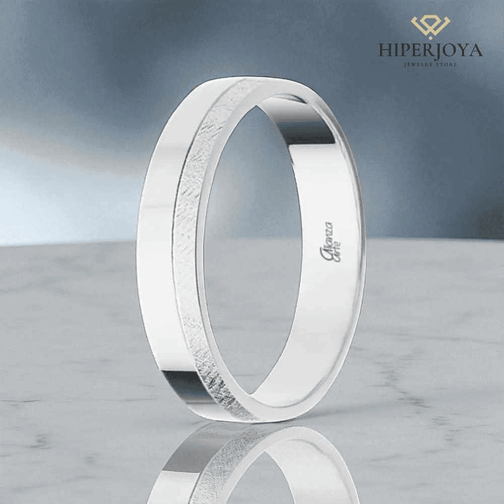 Alianza de Oro blanco 4 mm 2