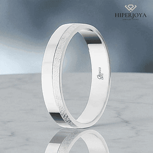 Alianza de Oro blanco 4 mm