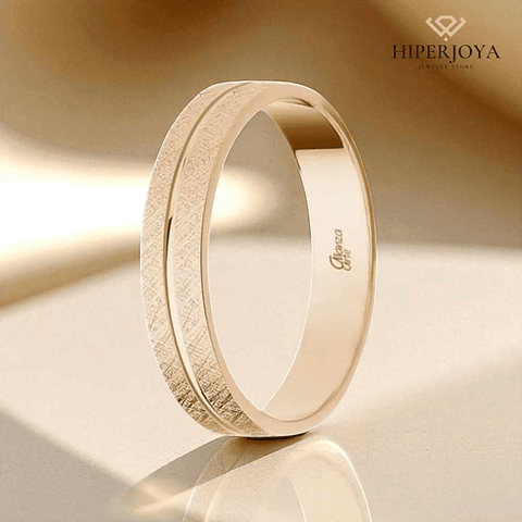 Alianza de Oro rosa 4 mm