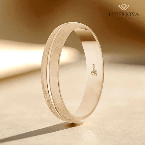 Alianza de Oro rosa 4 mm