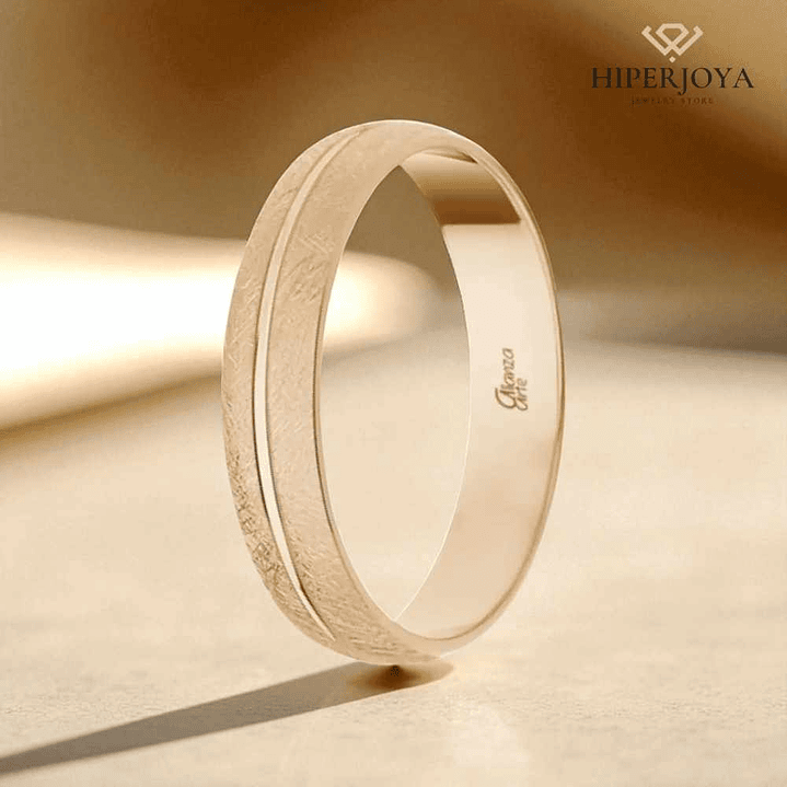 Alianza de Oro rosa 4 mm 2