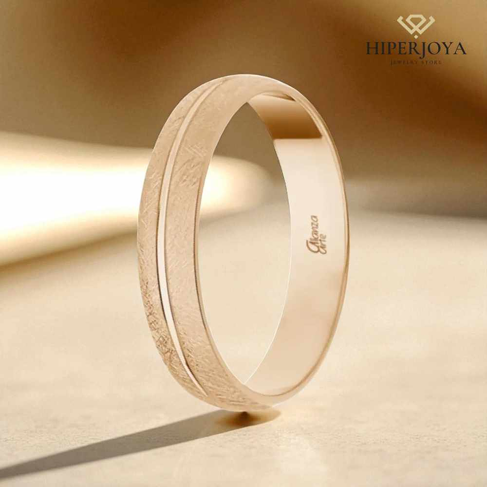 Alianza de Oro rosa 4 mm 2