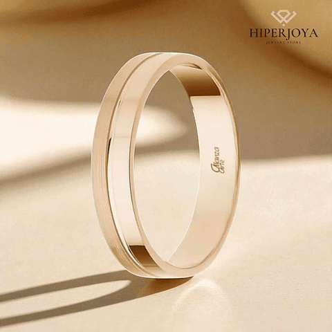 Alianza de Oro rosa 4 mm