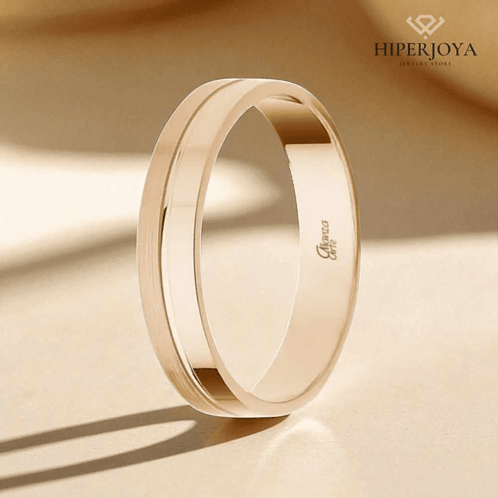 Alianza de Oro rosa 4 mm 2