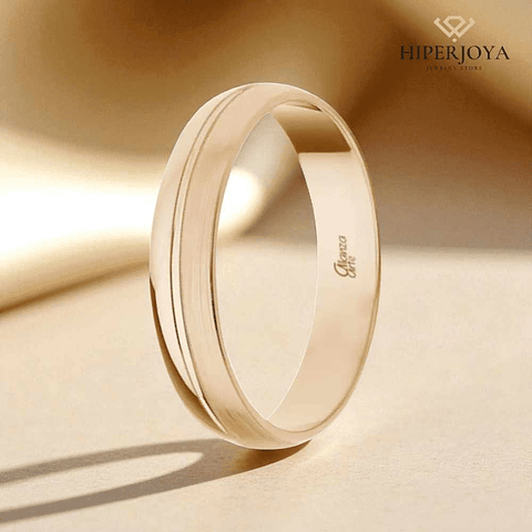 Alianza de Oro rosa 4 mm