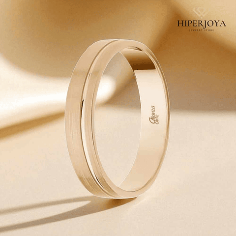 Alianza de Oro rosa 4 mm