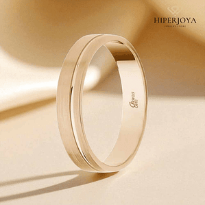 Alianza de Oro rosa 4 mm