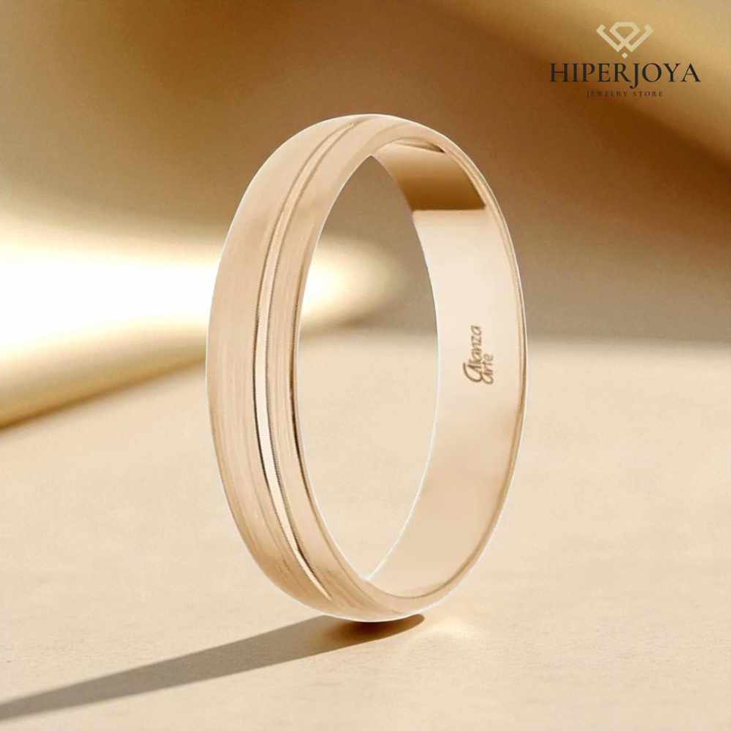 Alianza de Oro rosa 4 mm 2