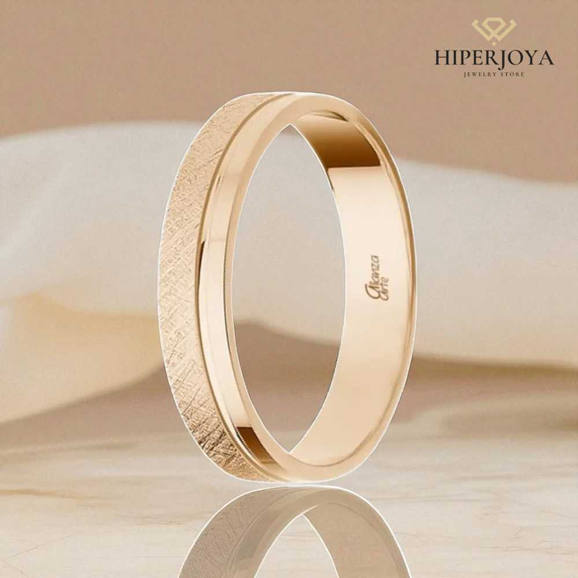 Alianza de Oro rosa 4 mm 3