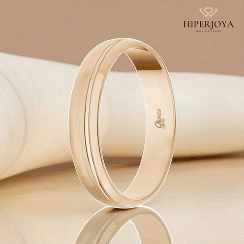 Alianza de Oro rosa 4 mm