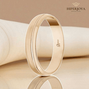 Alianza de Oro rosa 4 mm