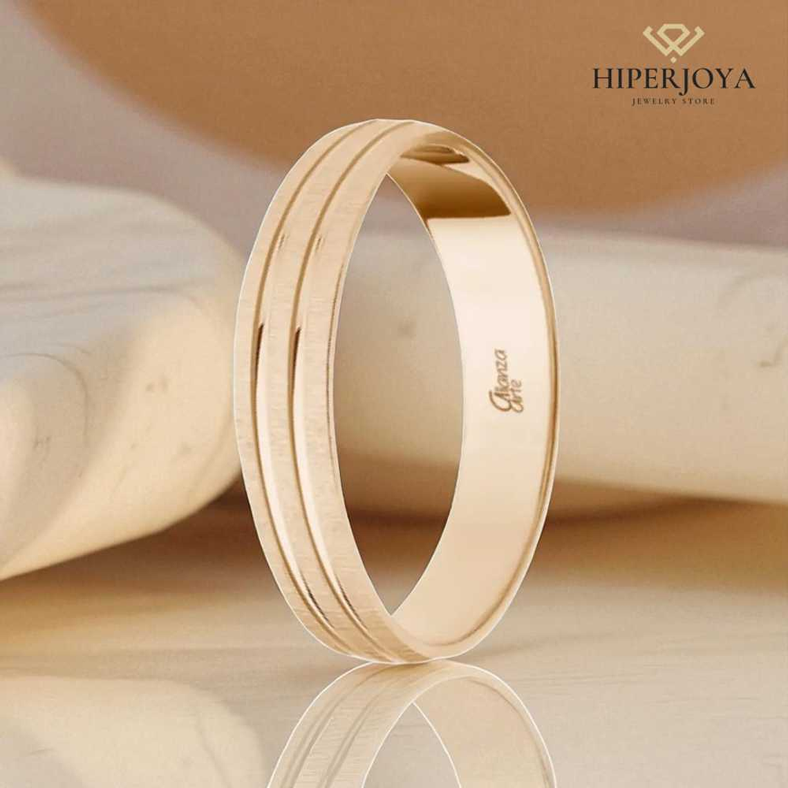 Alianza de Oro rosa 4 mm 3