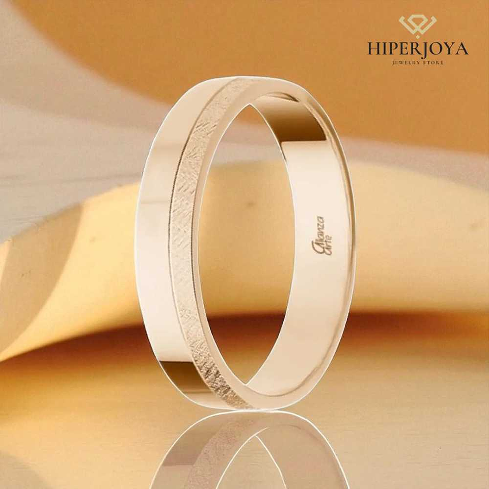 Alianza de Oro rosa 4 mm 3