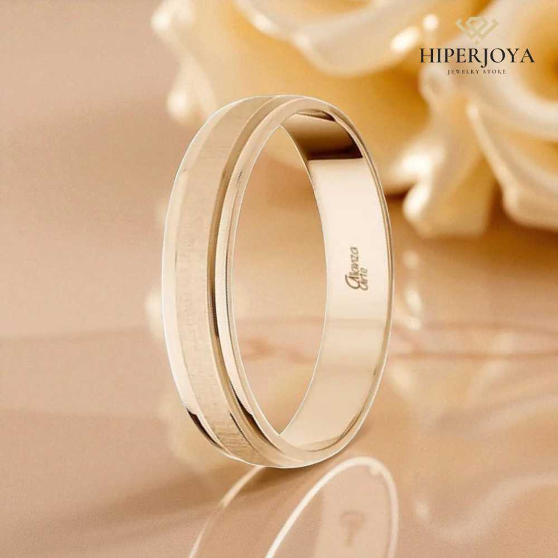 Alianza de Oro rosa 4 mm 3