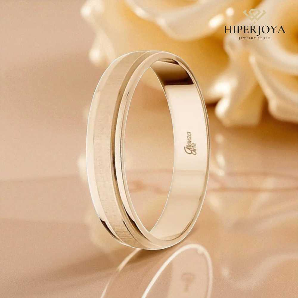 Alianza de Oro rosa 4 mm 3